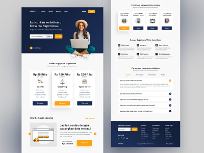 Hosting Agency Landing Page - Supernova agency agency website hosting ui uidesign uiux userinterface website website design