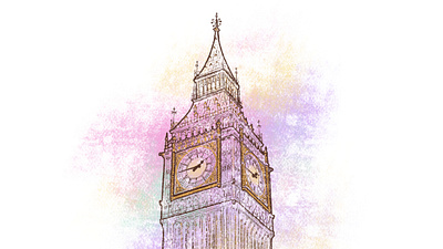 Big Ben affinity designer architecture art artwork big ben building chalk art colourful crayon hand drawing illustration ipad pro art landmark london tourism uk