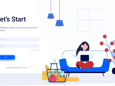 Door Delivery Update illustration ui ux web website