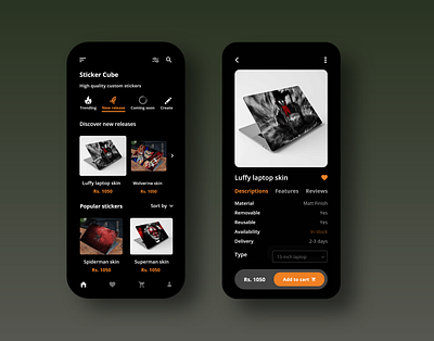 Sticker app store adobexd app app concept app design nepal online shop online shopping online store sticker ui ui design ux