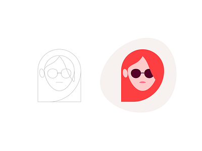 Illustration Process character girl glasses head illustration illustrator woman