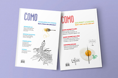 Revista Como design logo magazine revista