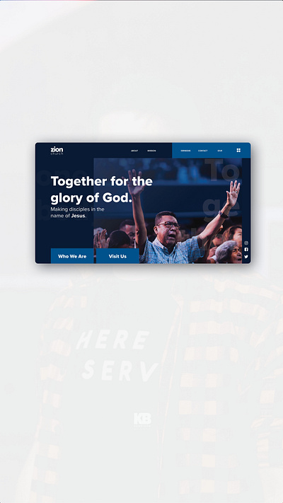 Zion Church Website Design animation church church branding church design flat logo minimal mobile typography ui web design web development