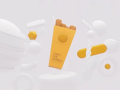 Churros Packing 3d animation blender blender3d branding churros lettering logo mockup package design packaging restaurant typo typography