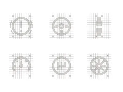 Automotive Icons automotive car clean clean ui concept icon set iconography icons illustrator product vector