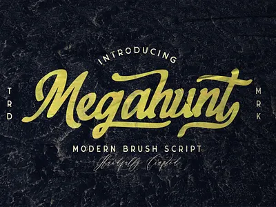 Megahunt - Brush Script Font alternates brush calligraphy casual classy elegant feminime handdrawn handlettering handwritten ligature modern script stylish whimsical