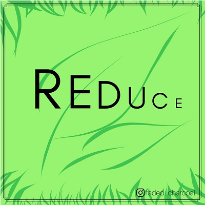 Typography- Reduce artwork design illustration minimalist typography vector word art