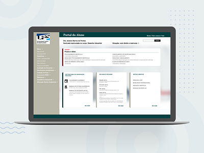 Redesign Portal do Aluno design education portal ui ux vector web