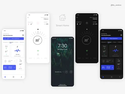 Smart Home App app app design daily challange dailyui design home page interaction design mobile mobile app mobile ui simple design smart home smart home app splashscreen ui ui design uiux ux ux design