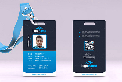 Identity Card design card design company id card id badge id badge printing service id card bundle id kit identification layoutdesign office card personal identity realistic mockup staff id card tag