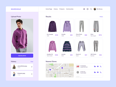 SEARCHCLO clothes design desktop dribbble interface popular search top ui ux