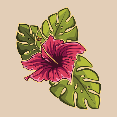 Hawaiian Flower beach grapics hawaii illustration ocean summer surf surfing tropical vector