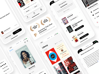 Summarize: Track, Read & Remember app apple books bookshelf card collection cover explore featured flashcard ios iphone list mobile reading study swift text ui