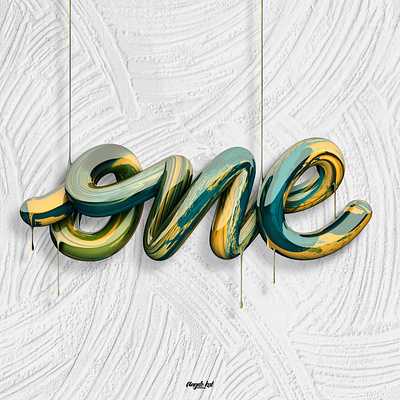 One ☝️ (Video on description) 3d 3d art 3d design 3d type angeloknf branding calligraphy cinema4d inspiration lettering logo type typography