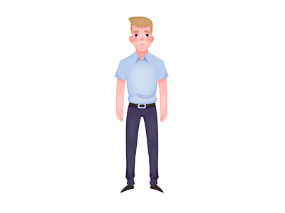 Another Sad Man after effects animation character design illustration illustrator man vector worker