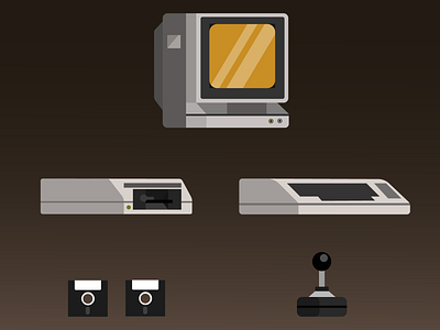 OG Commodore 64 commodore commodore 64 flat flat design flat design flat graphic flat illustration floppy disk graphic graphicdesign joystick old computer tack 2 vector vector design vector graphic vector illustration