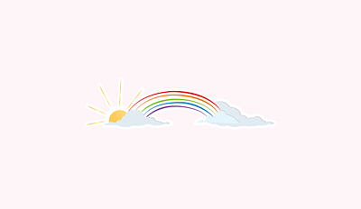 It's a Promise baby bibleart clouds color girly illustration lgbtq logo pink rainbow rainbows vector woman