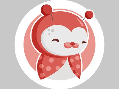 Sleeping Bug Logo animal branding character design critter cute design kawaii logo preview vector