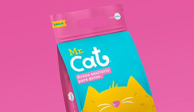 Mr. Cat / Cat litter animation behance project brand branding cat color palette graphicdesign graphicdesigns illustration logo logo cat package design pink typography