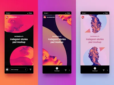 Instagram Stories Mockup (Free PSD file) free download freebie instagram instagram stories mockup photoshop psd