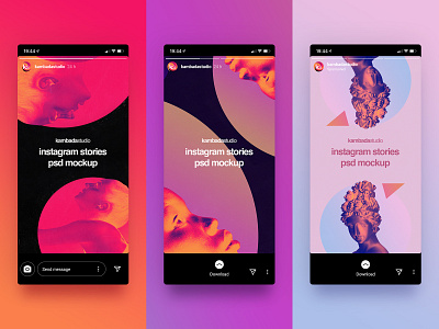 Instagram Stories Mockup (Free PSD file) free download freebie instagram instagram stories mockup photoshop psd