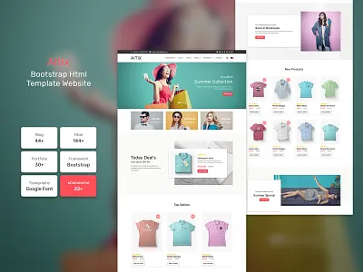 Aitix - HTML Website Template responsive typedaily typeinspire typographer uitrends userinterfacedesign webpage websitedesigner