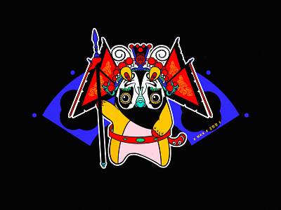 JIANG JIANG CAI-129 china chinese culture chinese opera faces chinese peking opera illustration theatrical mask traditional opera 中国 中国戏曲面孔