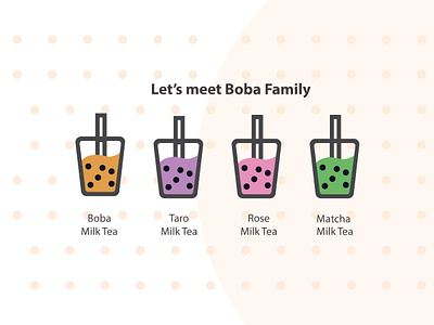 This is my #dailyUI challenge Day 5 - Boba tea icons app boba branding dailyui drink flat icon icons illustration logo logos mobiledesign ui ux