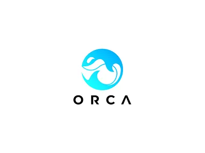 ORCA blue dolfin logo logotype modern logo ocean orca sea whale