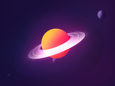 Bright Planet illustration planet procreate space universe