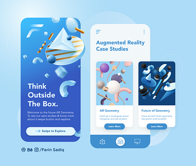 AR app UI design uidesign uiux user interface design