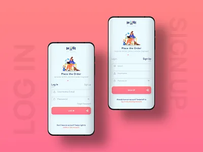 Log in and Sign up UI/UX design for E-commerce App | Shot 1 app concept ecommerce mobile mobile ui ngima ui ux