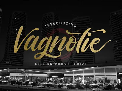 Vagnotie - Modern Brush Font calligraphy casual classy elegant feminime handdrawn handlettering handwritten ligature logotype luxury modern signature stylish whimsical