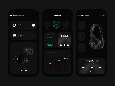 App Control Concept black dark dark mode home marster smart smartphone ui uidesign