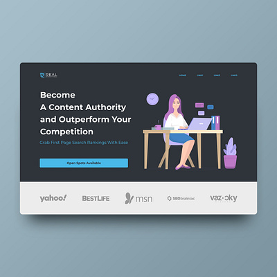 Real Authority Media UI Concept concept figma ui ui ux ui design uidesign ux web web design webdesign website website design