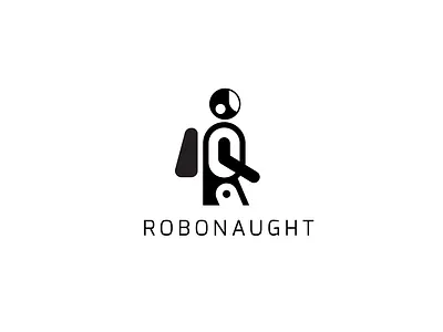 ROBONAUGHT ai astronaut boot logo modern r2d2 robert