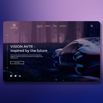 Mercedes AVTR UI Design Concept | Rish Designs app avtr dailyui dark ui design figma hero landingpage landingpagedesign mercedes rish rish designs ui ui ux ui design uiux ux uxui website concept website design