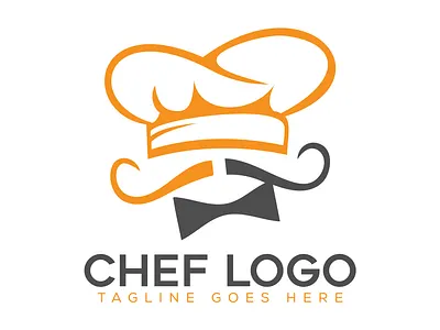 Chef Logo - Restaurant Logo - Mustache Cook abstract logo branding chef chef logo cook creative logo design flat flat design logo logo design logotype minimal minimalist logo mustache restaurant restaurant logo resturant logo vector logo vintage logo