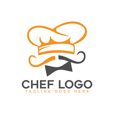 Chef Logo - Restaurant Logo - Mustache Cook abstract logo branding chef chef logo cook creative logo design flat flat design logo logo design logotype minimal minimalist logo mustache restaurant restaurant logo resturant logo vector logo vintage logo