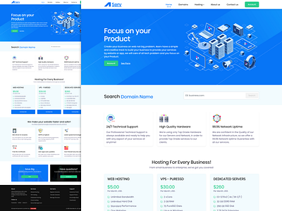 4Serv - Hosting Website adobe xd agency design domain homepage hosting ui ui design ux web website