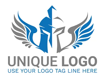 Wings Helmet logo - Unique Logo - Abstract - Minimalist Logo abstract logo branding creative logo design feathers flat design helmet logo helmet with wings illustration logo logo design logomark logotype minimal spartan unique logo warrior logo wings