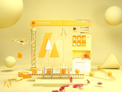 3DART-Illustration 3d branding c4d creative cloud illustration