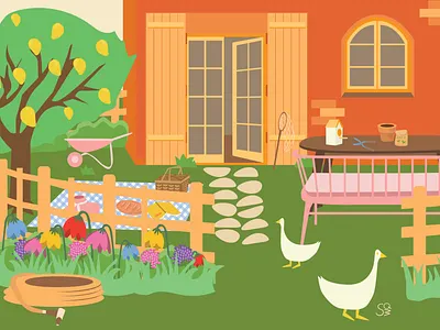 芒种 24solarterms countryside digital illustration flat design flat illustration flatdesign home illustration picnic summervibes vector design