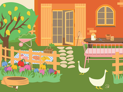 芒种 24solarterms countryside digital illustration flat design flat illustration flatdesign home illustration picnic summervibes vector design