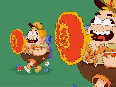 Scout boy character boyscout cartoon cartoon character cartoon illustration character characterdesign fire flame flat flat illustration flatdesign illustration scout spice spicy vector