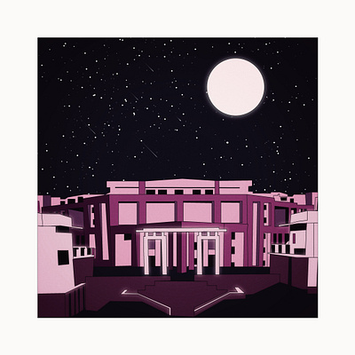 Moon Magic bits campus chill hyderabad illustration moon night starry sky stars