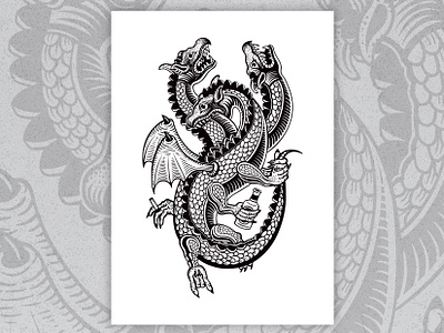 Dragon blackandwhite blackwork design digitalillustration dragon drawing illustration illustration art illustrator lineart monochrome tattoo tattoo design
