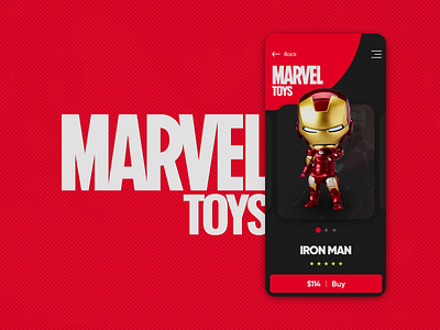 Marvel Toys app animation app avengers comics deadpool design doctor strange dr. strange e commerce interaction interface ios iron man marvel mobile motion superheroes toys ui ux