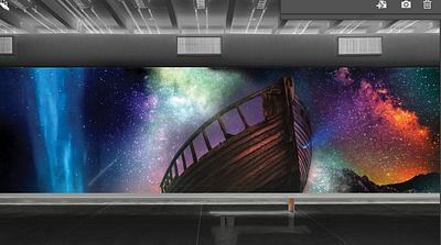 Dream Ship adobe photoshop color colour creative design dream dreams dreamscape dreamy galaxy geometric illustrator photo photo manipulation photography photoshop poster rainbow universe