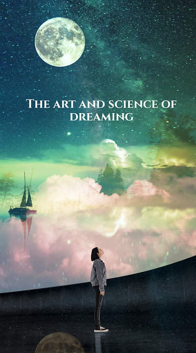 The art and science of dreaming adobe photoshop branding color colour creative design dream dreams dreamy photo photo manipulation photography photoshop portrait